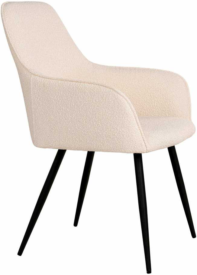 Krzesło do Jadalni su Podłokietnikami Baltas/Juodas SCANDI HARBO HOUSE NORDIC
