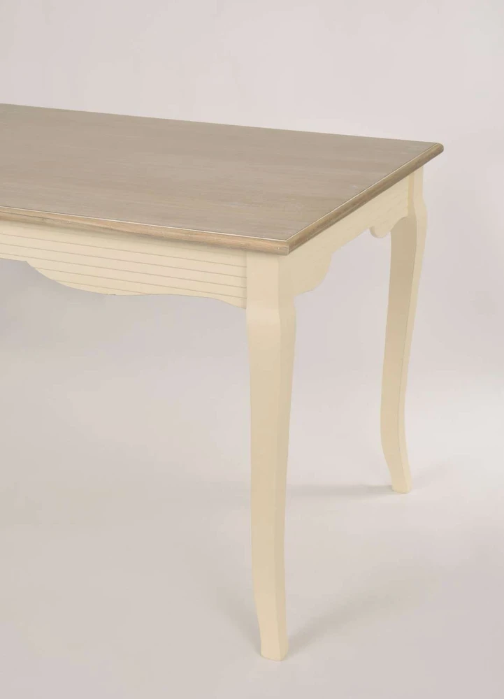 Valgomojo stalas, Pesaro, 160 cm, Kremas, Šviesiai rudas