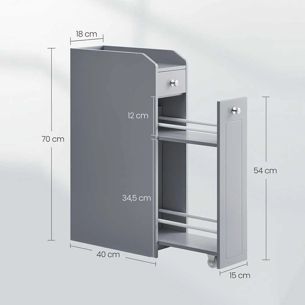 Songmics Vonios kambario spintelė 40x18x70 cm