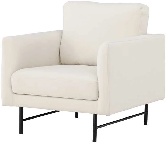 Fotelis Venture Design 1-vietės sofa, Dangus, 86x87x68 cm, Balta