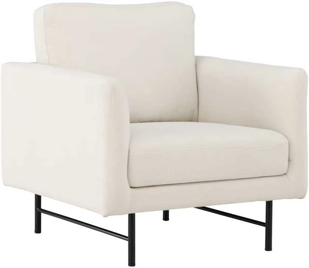 Fotelis Venture Design 1-vietės sofa, Dangus, 86x87x68 cm, Balta