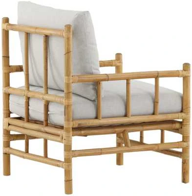 Venture Design 1-vietės sofa, šiaudinė, 77x88x78 cm, šviesiai pilka