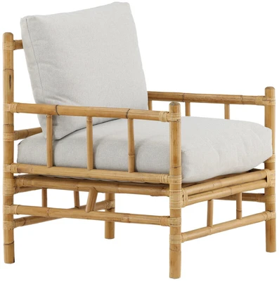 Venture Design 1-vietės sofa, šiaudinė, 77x88x78 cm, šviesiai pilka