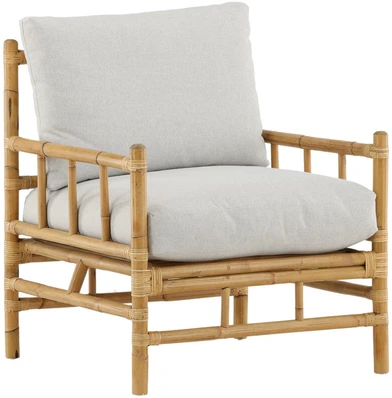 Venture Design 1-vietės sofa, šiaudinė, 77x88x78 cm, šviesiai pilka