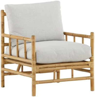 Venture Design 1-vietės sofa, šiaudinė, 77x88x78 cm, šviesiai pilka