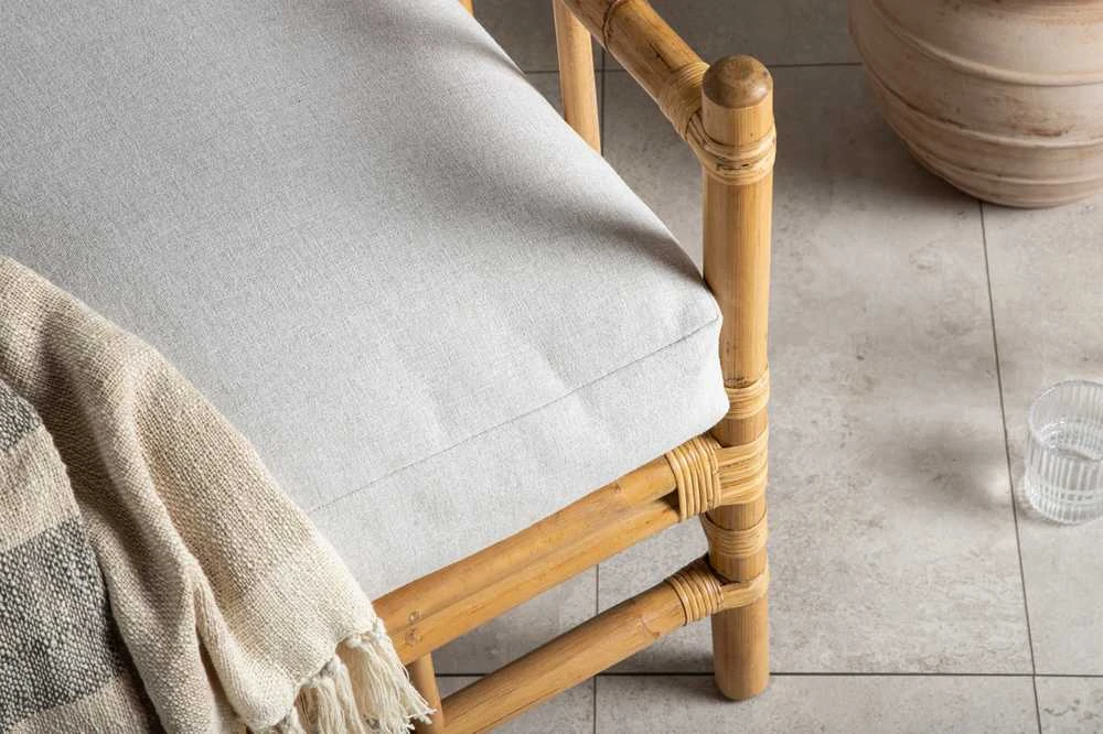 Venture Design 1-vietės sofa, šiaudinė, 77x88x78 cm, šviesiai pilka