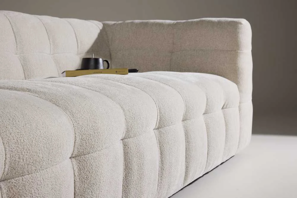 3-vietė sofa, Malou, 98x238x70 cm, kreminė
