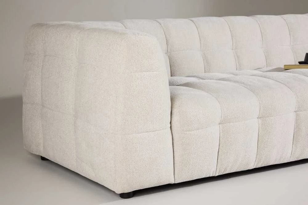 3-vietė sofa, Malou, 98x238x70 cm, kreminė