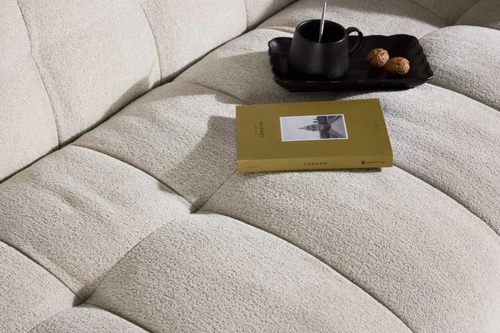 3-vietė sofa, Malou, 98x238x70 cm, kreminė
