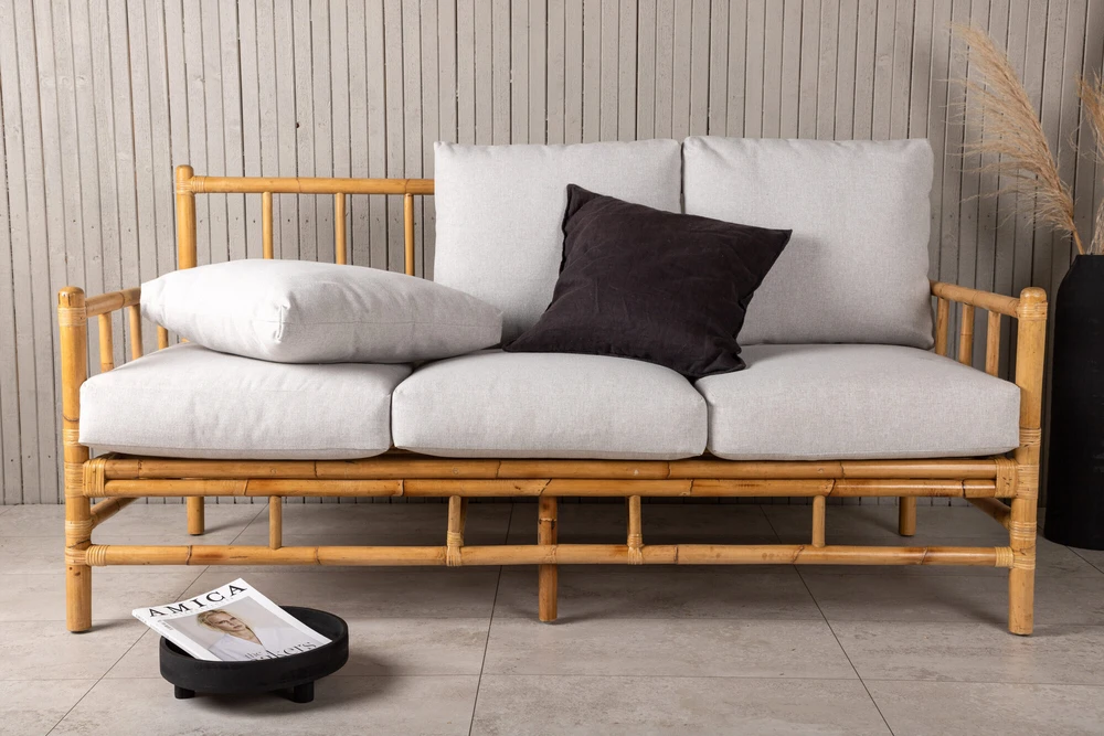 Venture Design 3-vietės sofa, lauko, 77x88x180 cm, natūrali