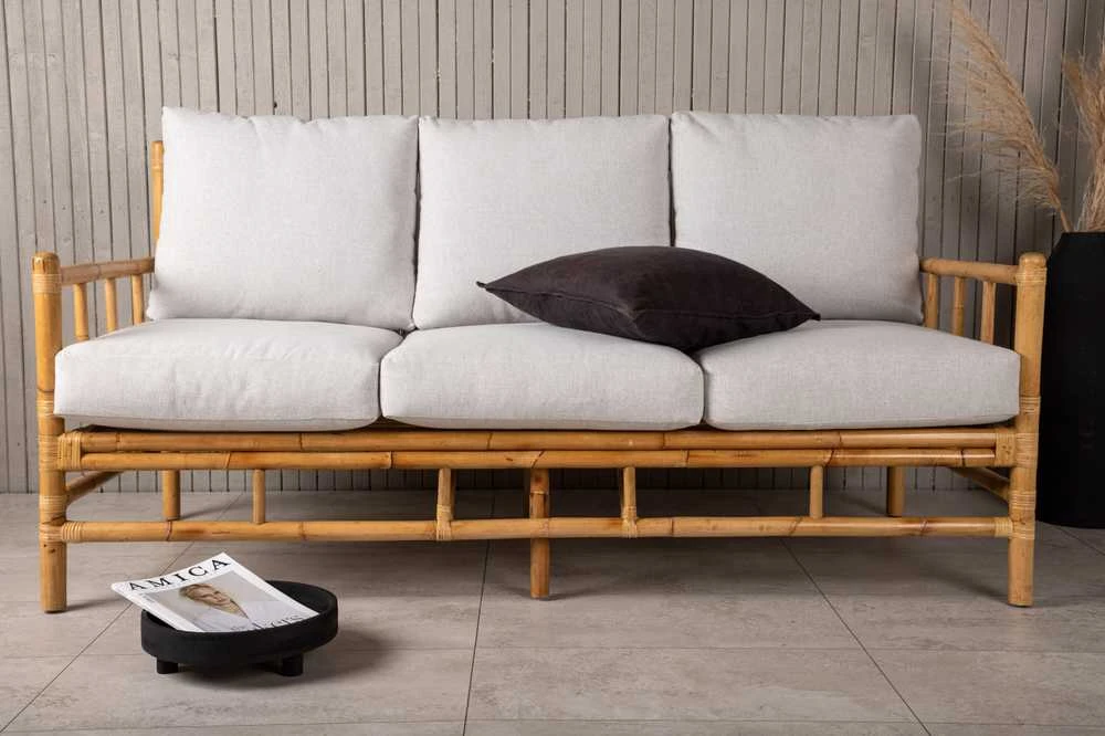 Venture Design 3-vietės sofa, lauko, 77x88x180 cm, natūrali