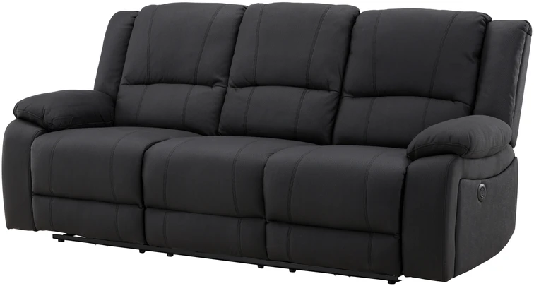 Venture Design 3 vietų atlošiamas sofa Singapore, juoda