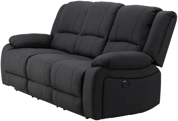 Venture Design 3 vietų atlošiamas sofa Singapore, juoda