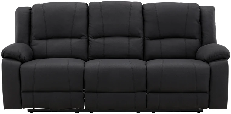 Venture Design 3 vietų atlošiamas sofa Singapore, juoda
