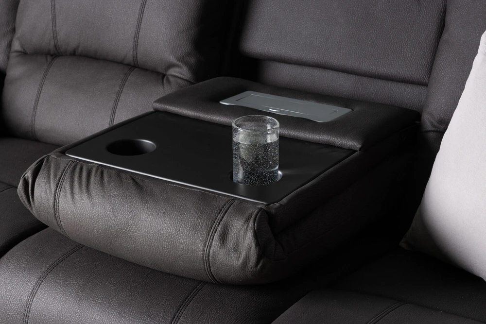 Venture Design 3 vietų atlošiamas sofa Singapore, juoda