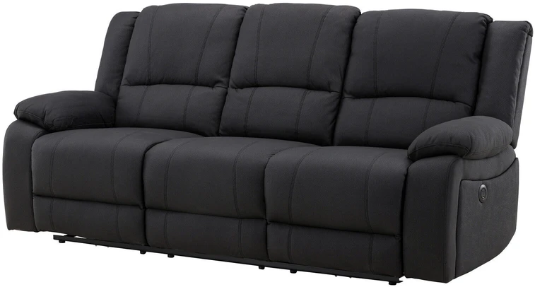Venture Design 3 vietų atlošiamas sofa Singapore, juoda