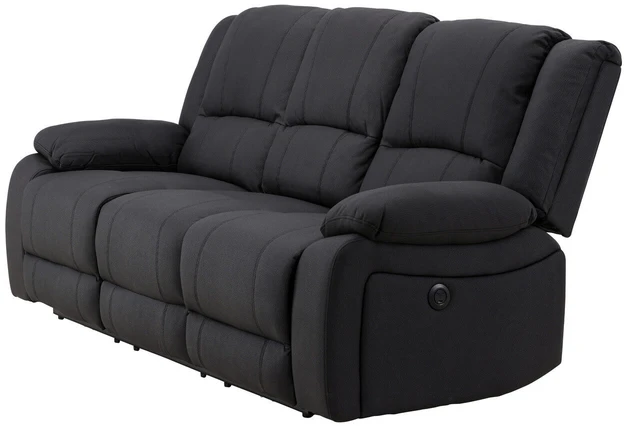 Venture Design 3 vietų atlošiamas sofa Singapore, juoda