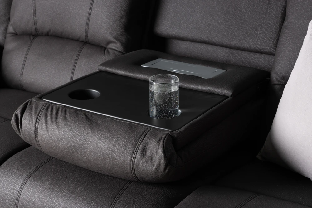 Venture Design 3 vietų atlošiamas sofa Singapore, juoda