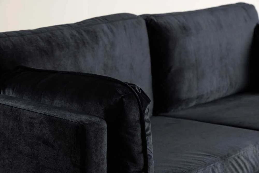 Venture Design 3 vietų sofa, Boom, 203x90 cm, Juoda