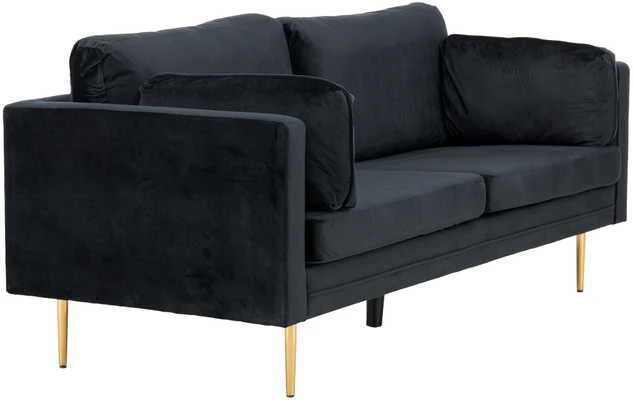 Venture Design 3 vietų sofa, Boom, 203x90 cm, Juoda