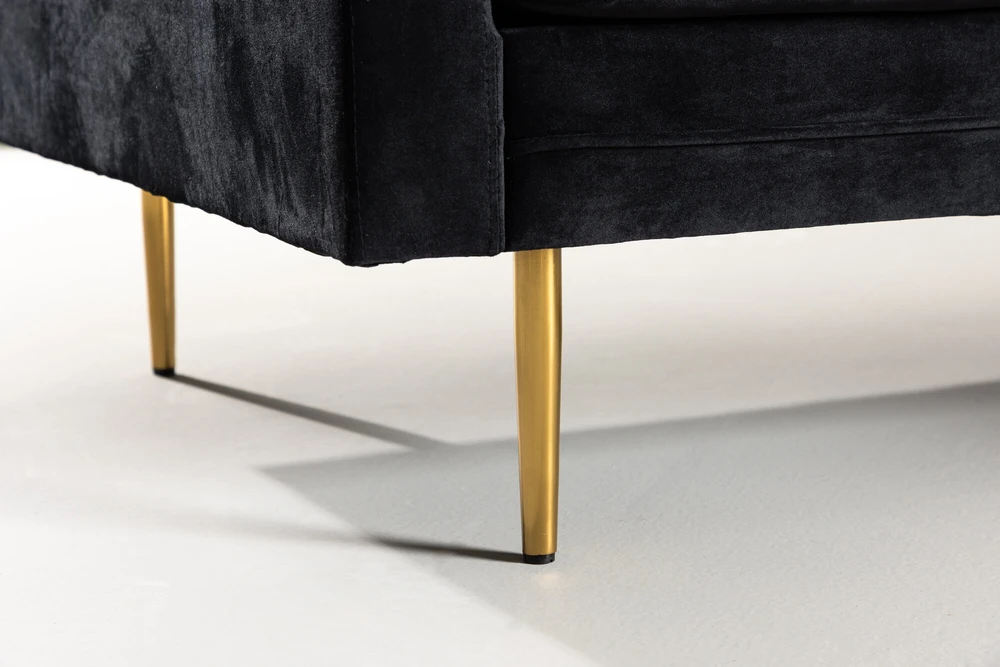 Venture Design 3 vietų sofa, Boom, 203x90 cm, Juoda