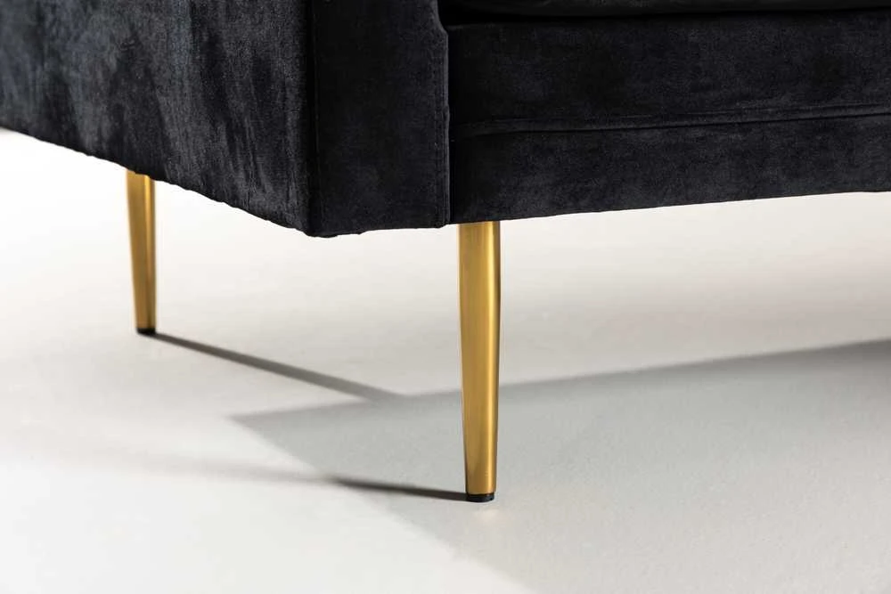 Venture Design 3 vietų sofa, Boom, 203x90 cm, Juoda