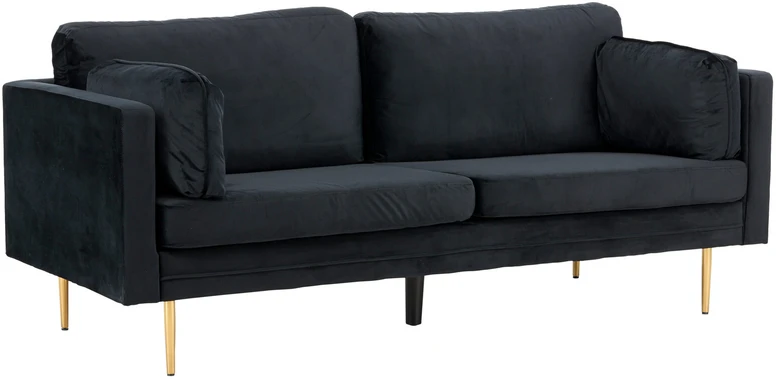 Venture Design 3 vietų sofa, Boom, 203x90 cm, Juoda
