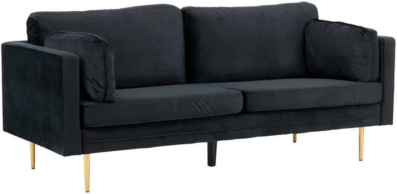 Venture Design 3 vietų sofa, Boom, 203x90 cm, Juoda