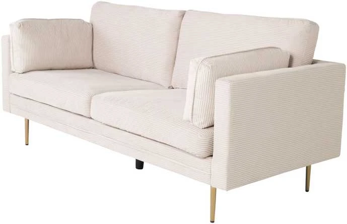 3 vietų sofa, Boom, 84x86x200 cm, kreminė spalva