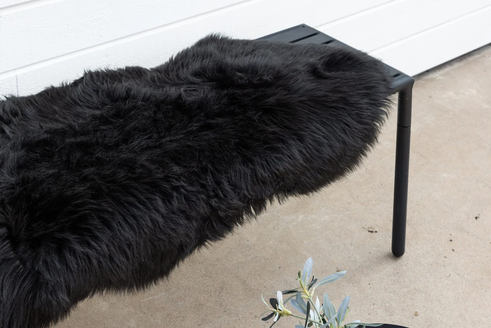 Venture Design Antklodė, Katy poliesterio dirbtinė kailio imitacija, 180x55 cm, juoda