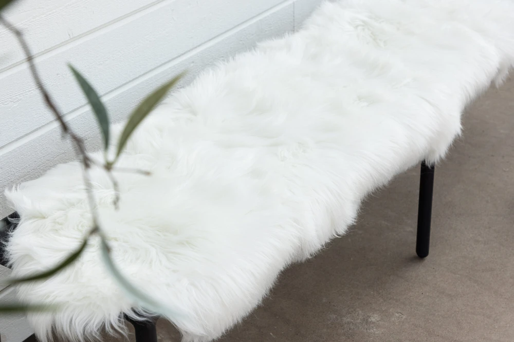 Venture Design Antklodė, Katy poliesterio dirbtinė kailio imitacija, 180x55 cm, Balta