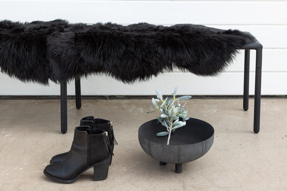 Venture Design Antklodė, Katy poliesterio dirbtinė kailio imitacija, 180x55 cm, juoda