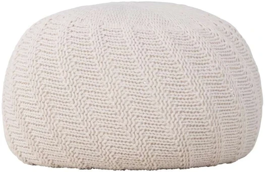 Venture Design Apvalus pufas „Ted“, 45 cm, kreminės spalvos