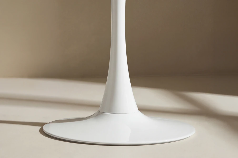 Venture Design Apvalus valgomojo stalas ø80 cm, baltas MDF