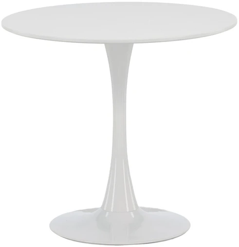 Venture Design Apvalus valgomojo stalas ø80 cm, baltas MDF