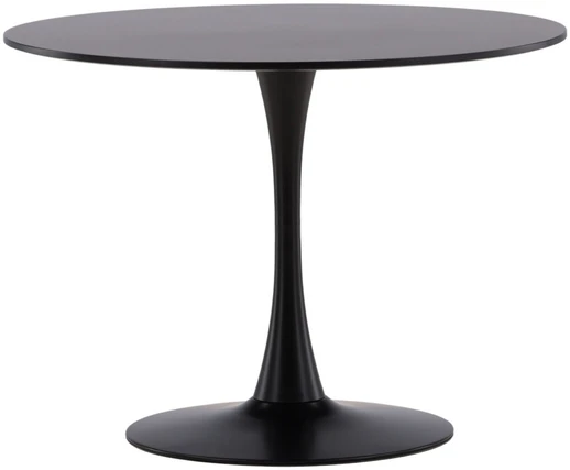 Venture Design Apvalus valgomojo stalas Hamden, juoda