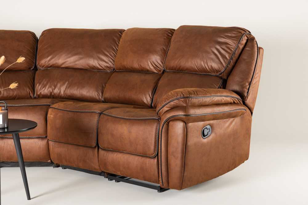 Venture Design Atlenkiamas kampinis sofa „Saranda“, 169x98 cm, ruda