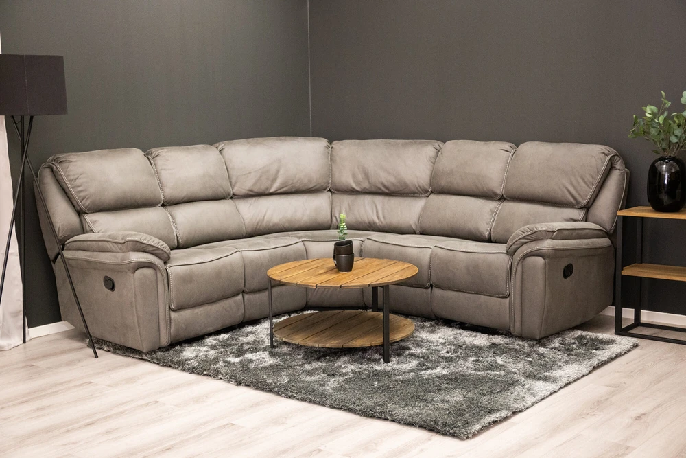 Venture Design Atlenkiamas kampinis sofa „Saranda“, 169x98 cm, pilka