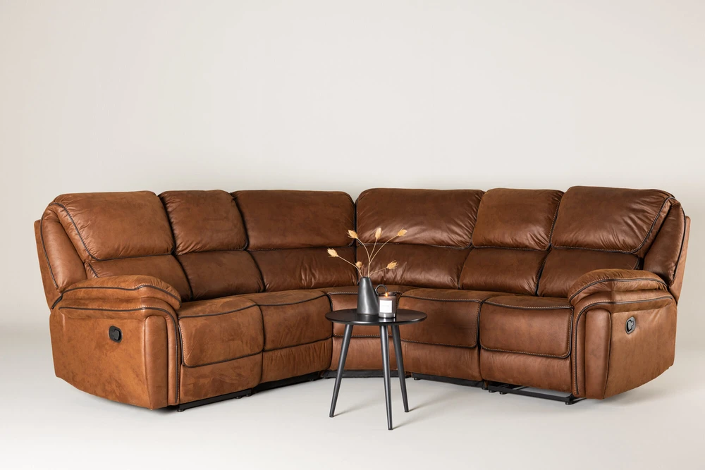 Venture Design Atlenkiamas kampinis sofa „Saranda“, 169x98 cm, ruda