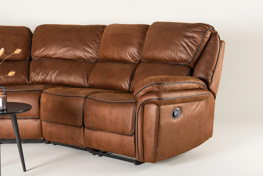 Venture Design Atlenkiamas kampinis sofa „Saranda“, 169x98 cm, ruda