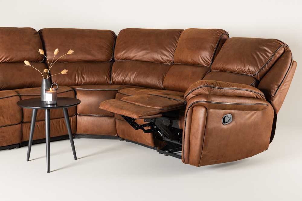 Venture Design Atlenkiamas kampinis sofa „Saranda“, 169x98 cm, ruda