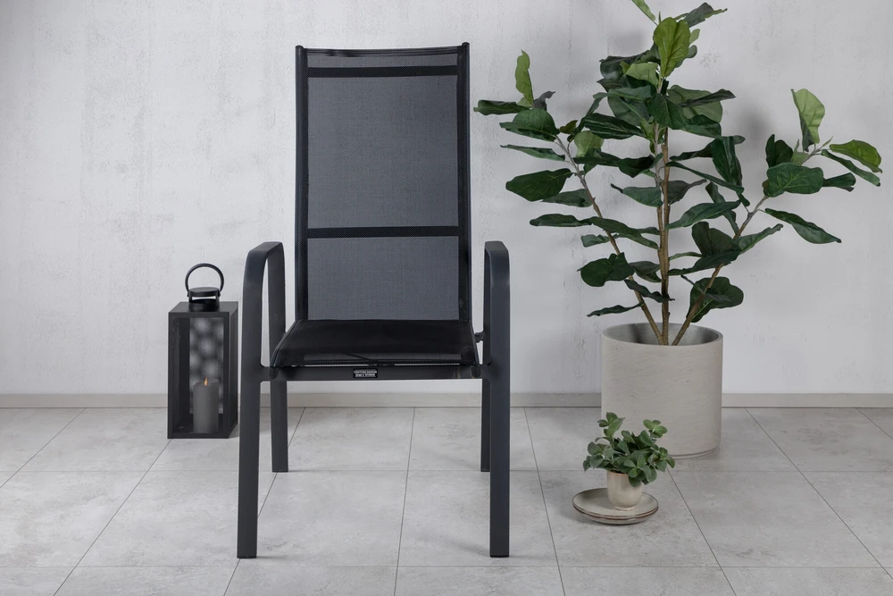Venture Design Atlenkiamas kėdė, Copacabana 2 vnt., 65x56.5x110 cm, Juoda