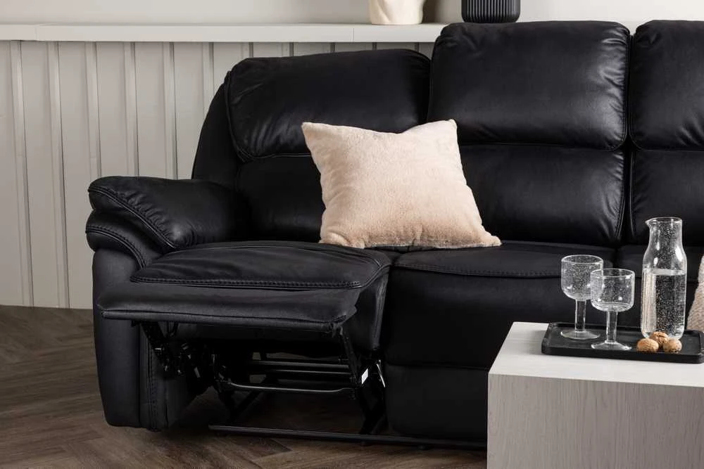 Venture Design Atlenkiamas sofa „Saranda“, 228x99 cm, juoda
