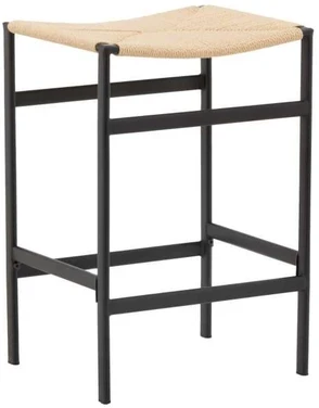 Venture Design Aukštas baro kėdė, Polly 2 vnt., 40x45x66 cm, Juoda/Natūrali