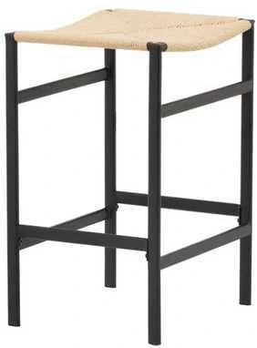 Venture Design Aukštas baro kėdė, Polly 2 vnt., 40x45x66 cm, Juoda/Natūrali