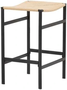 Venture Design Aukštas baro kėdė, Polly 2 vnt., 40x45x66 cm, Juoda/Natūrali