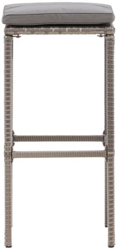 Venture Design Baro išklotinė, Alo Baras su plieno pagrindu, 38x76x38 cm, Pilka