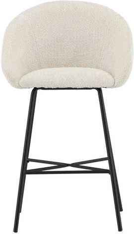 Venture Design Baro kėdė, aksomo Teddy 2 vnt., 54x59x96 cm, Balta