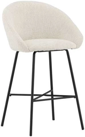 Venture Design Baro kėdė, aksomo Teddy 2 vnt., 54x59x96 cm, Balta