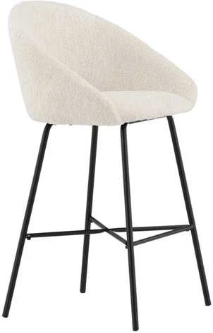 Venture Design Baro kėdė, aksomo Teddy 2 vnt., 54x59x96 cm, Balta